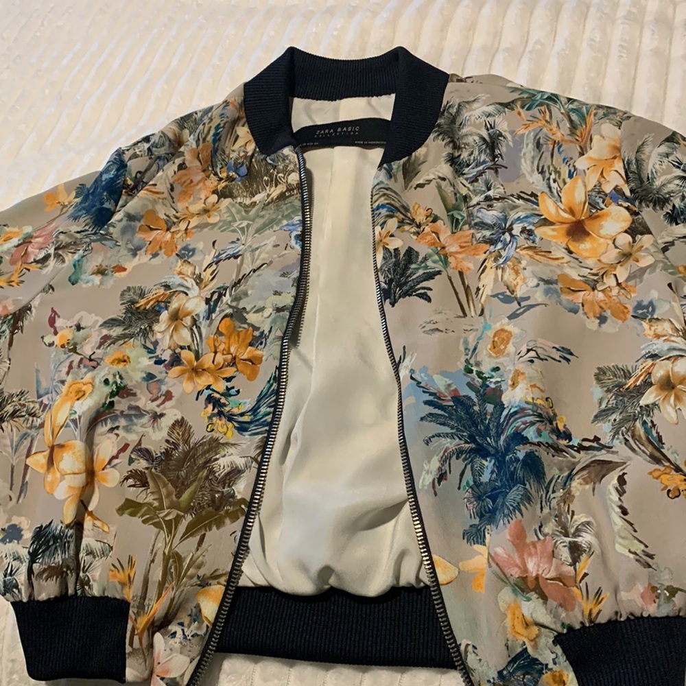 Zara zip up dressy lightweight jacket
